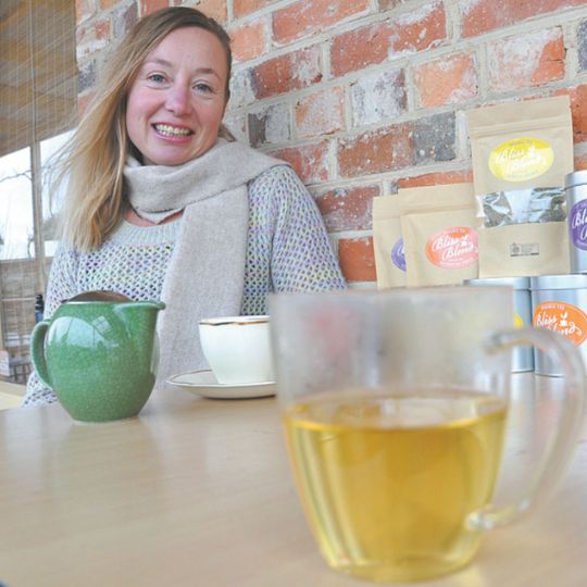 Kathy-and-Ian-organics-tea-in-the-garden-NSW-south-coast-bliss-blend-tea-market-farmers